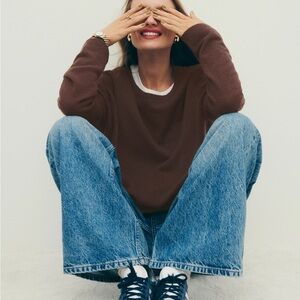 Reformation Boyfriend Cashmere in Chestnut